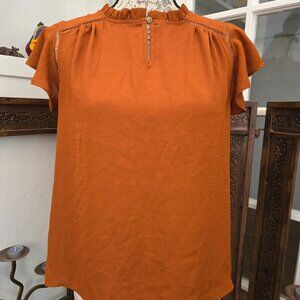Vintage Haute Monde Cap-Sleeve Blouse, Sz S